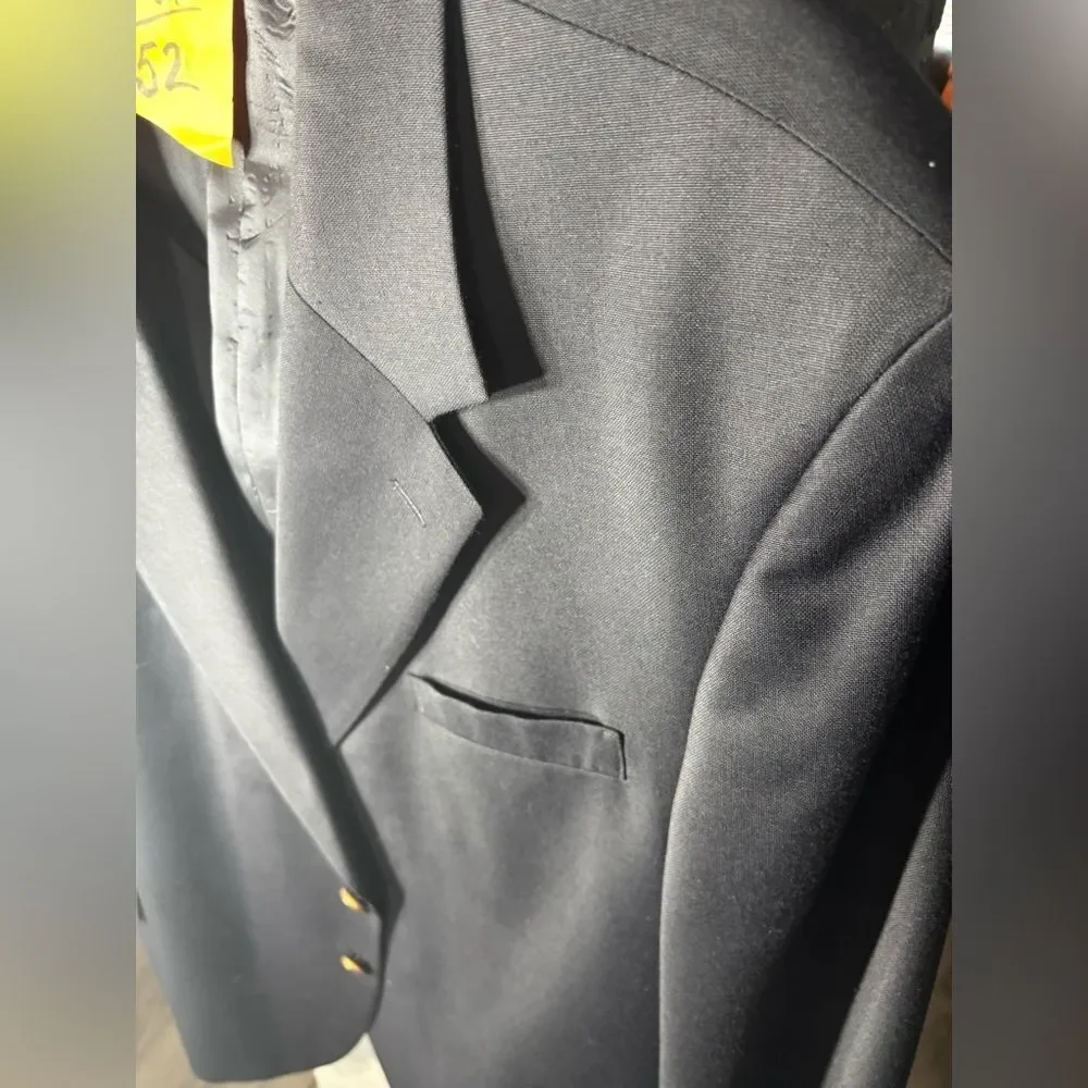 Lacrosse Navy Blue Suit Jacket Sports Coat Size 52R EPC